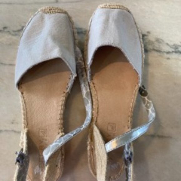 Sperry Shoes - Sperry Espadrille Metallic silver sandals